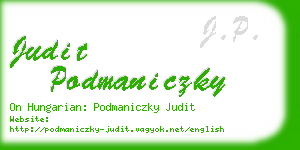 judit podmaniczky business card